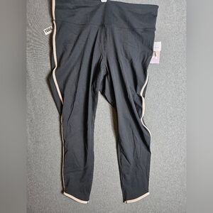 NWT JoyLab Black Joggers with Pink Trim High Rise Moisture Wicking. XL